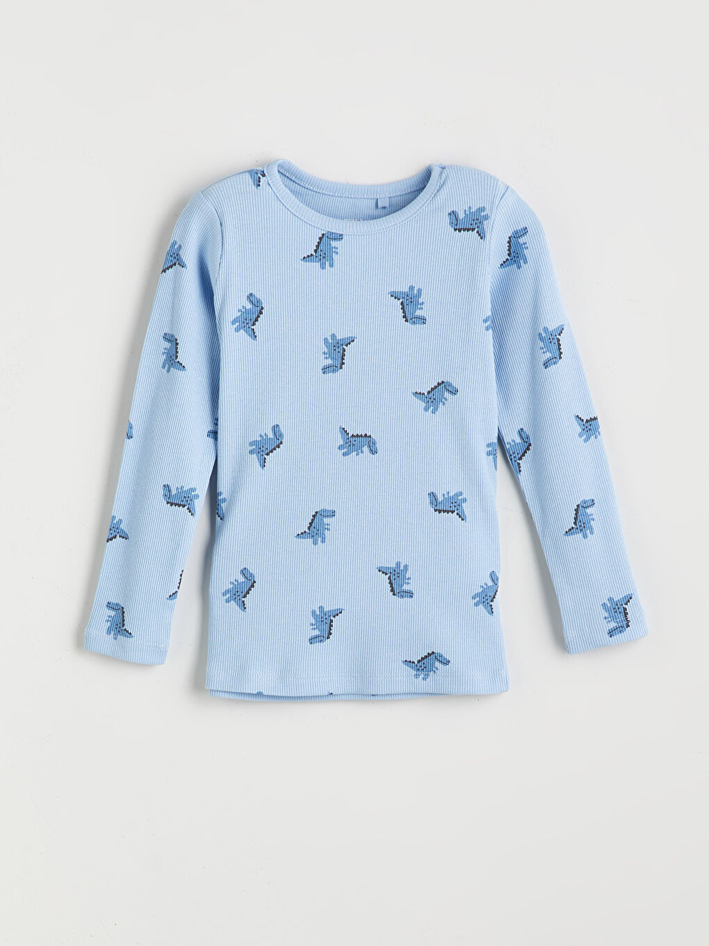 Crew Neck Printed Long Sleeve Baby Boys' Pyjama Set-1