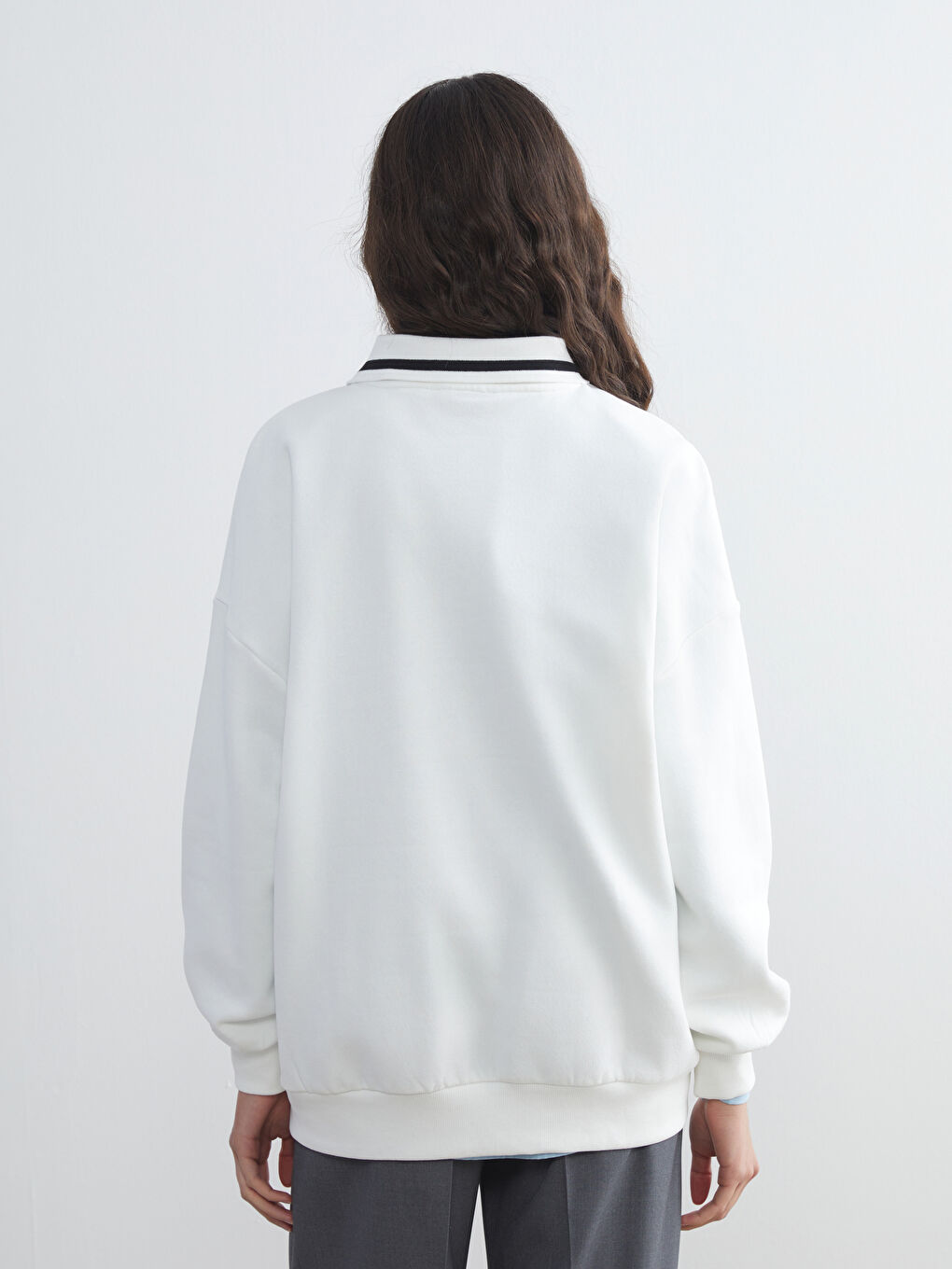 Woman ECRU Sweatshirt-3