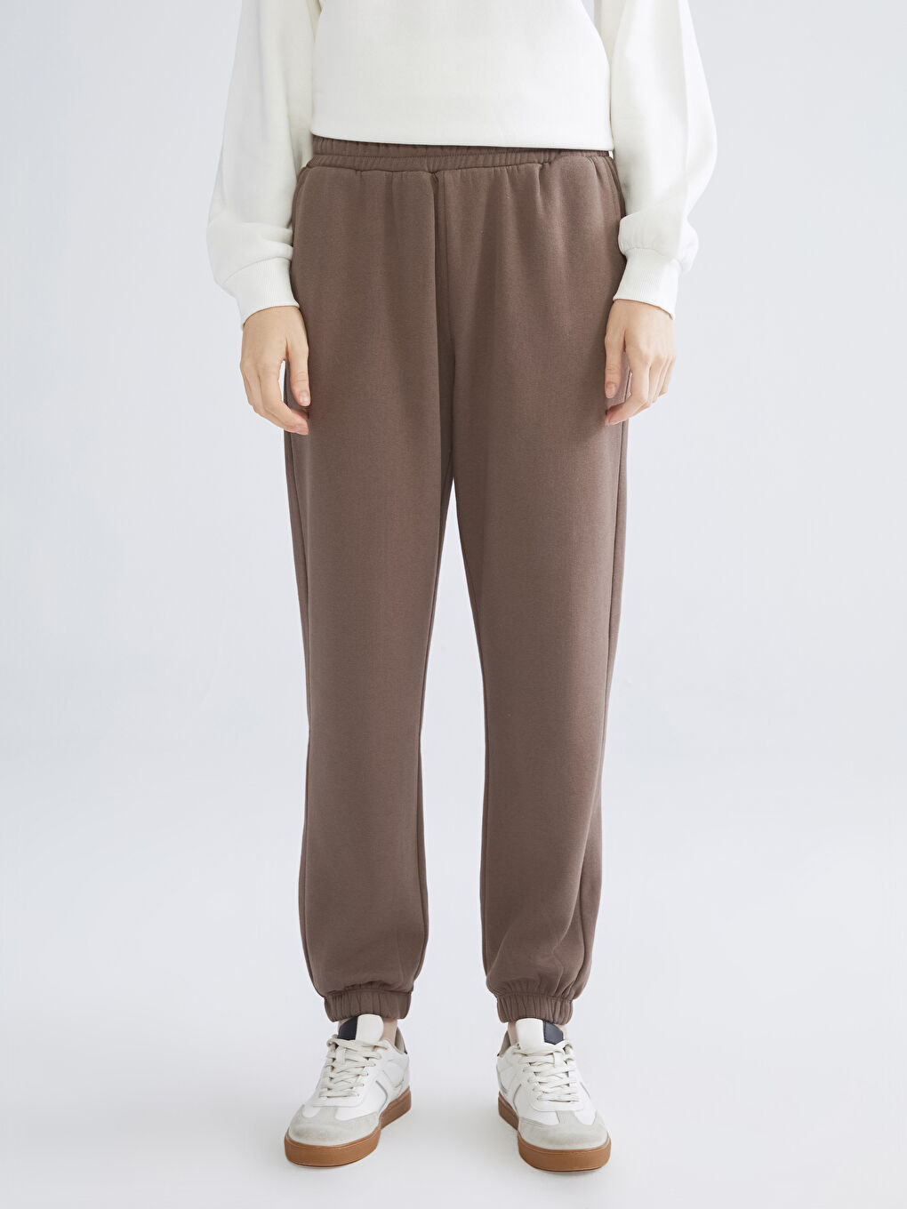 Elasticated Waist Women's Thick Jogger Sweatpants-1