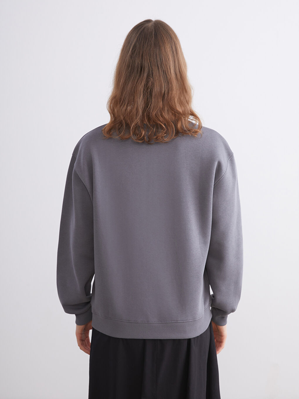 Printed Oversize Women's Thick Sweatshirt-3