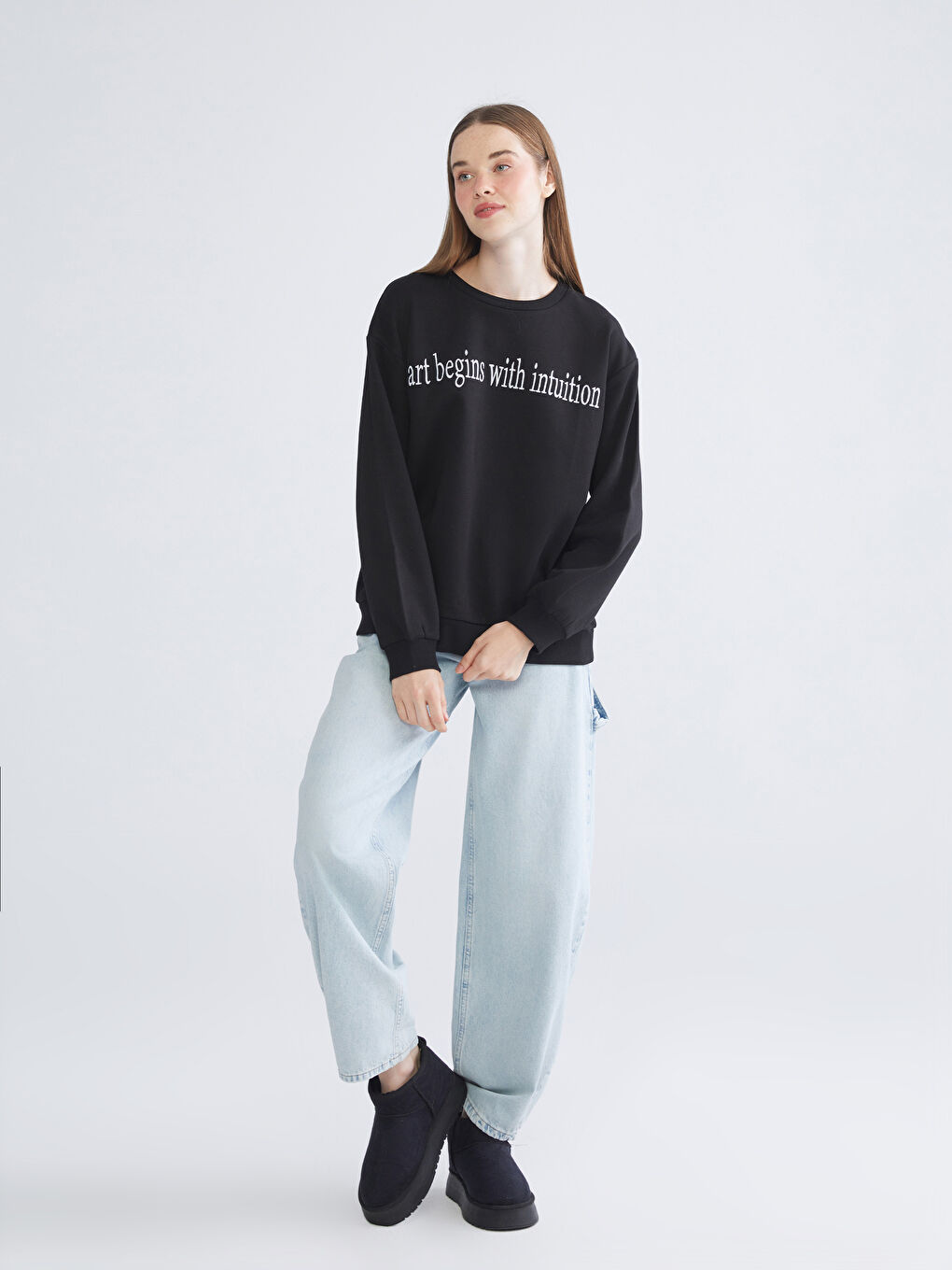 Woman BLACK Sweatshirt-1