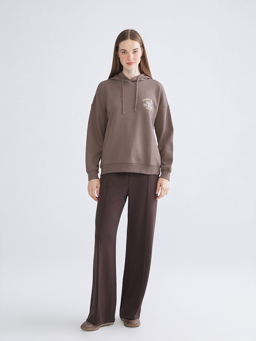 Printed Oversize Women's Thick Hoodie-1