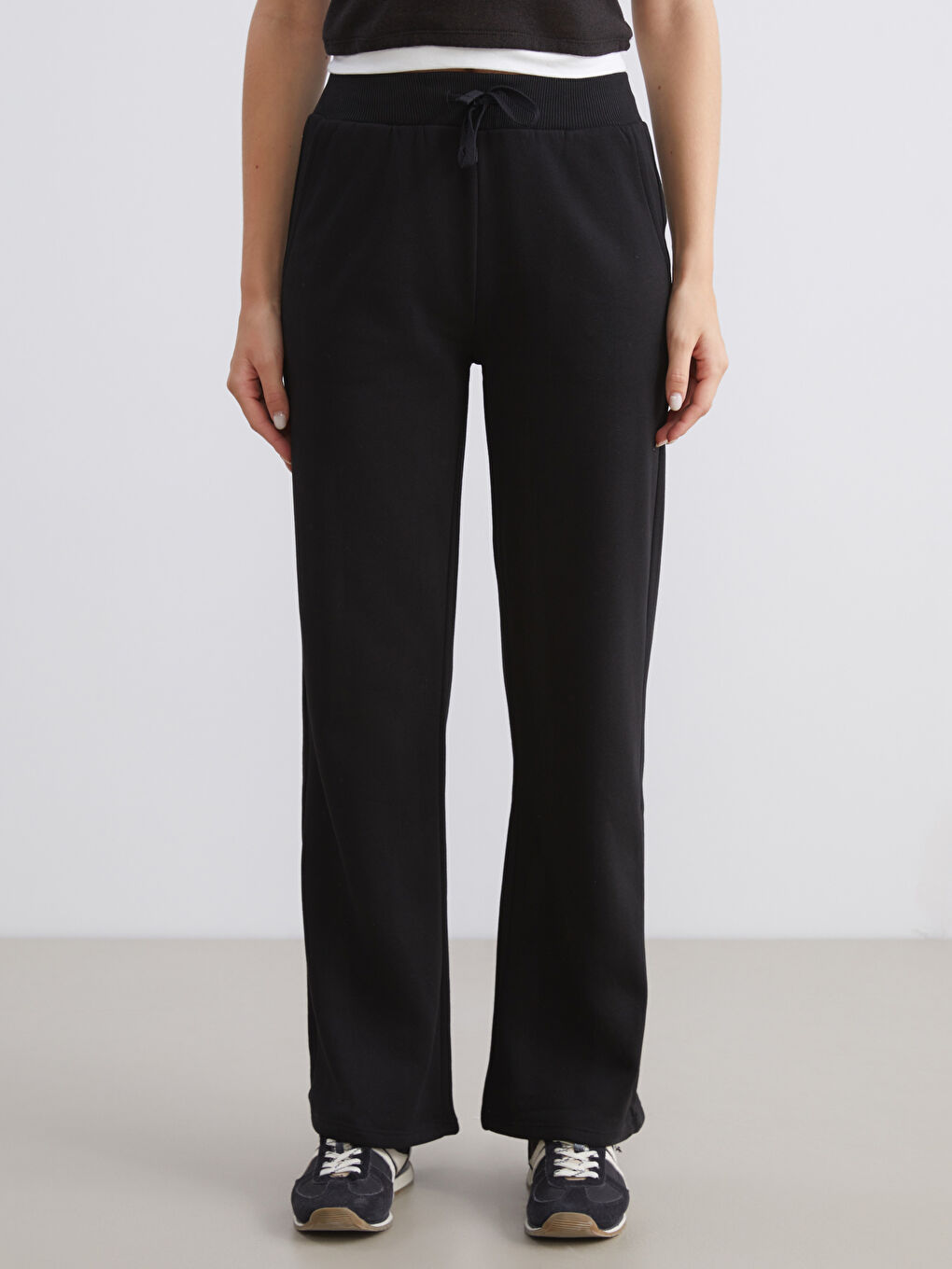 Elasticated Waist Women's Thick Sweatpants-1