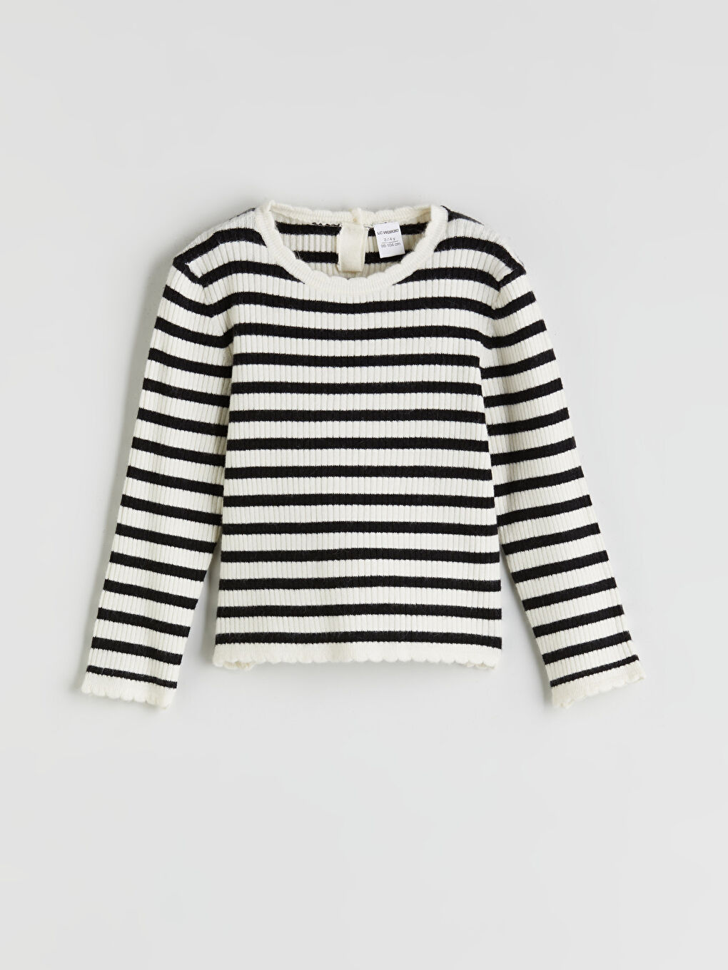 LCW Kids Crew Neck Striped Girls' Sweater -W5BV26Z1-LEG