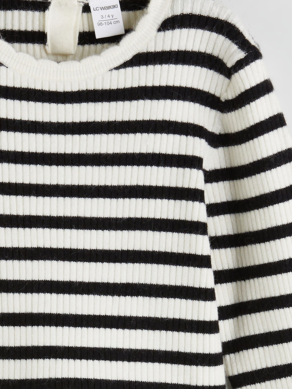 LCW Kids Crew Neck Striped Girls' Sweater -W5BV26Z1-LEG
