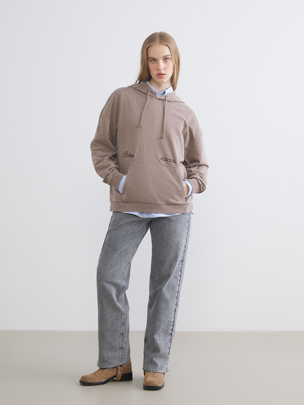 Woman BROWN Hoodie-1