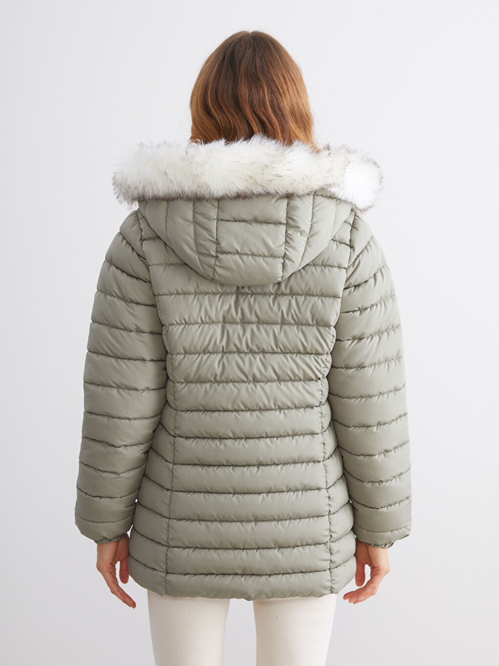 Hooded Women's Puffer Coat-4
