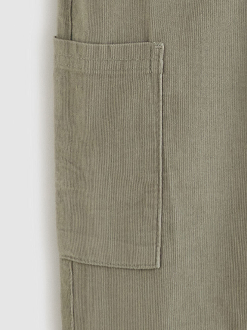 Elastic Waist Boys' Velvet Cargo Trousers-2