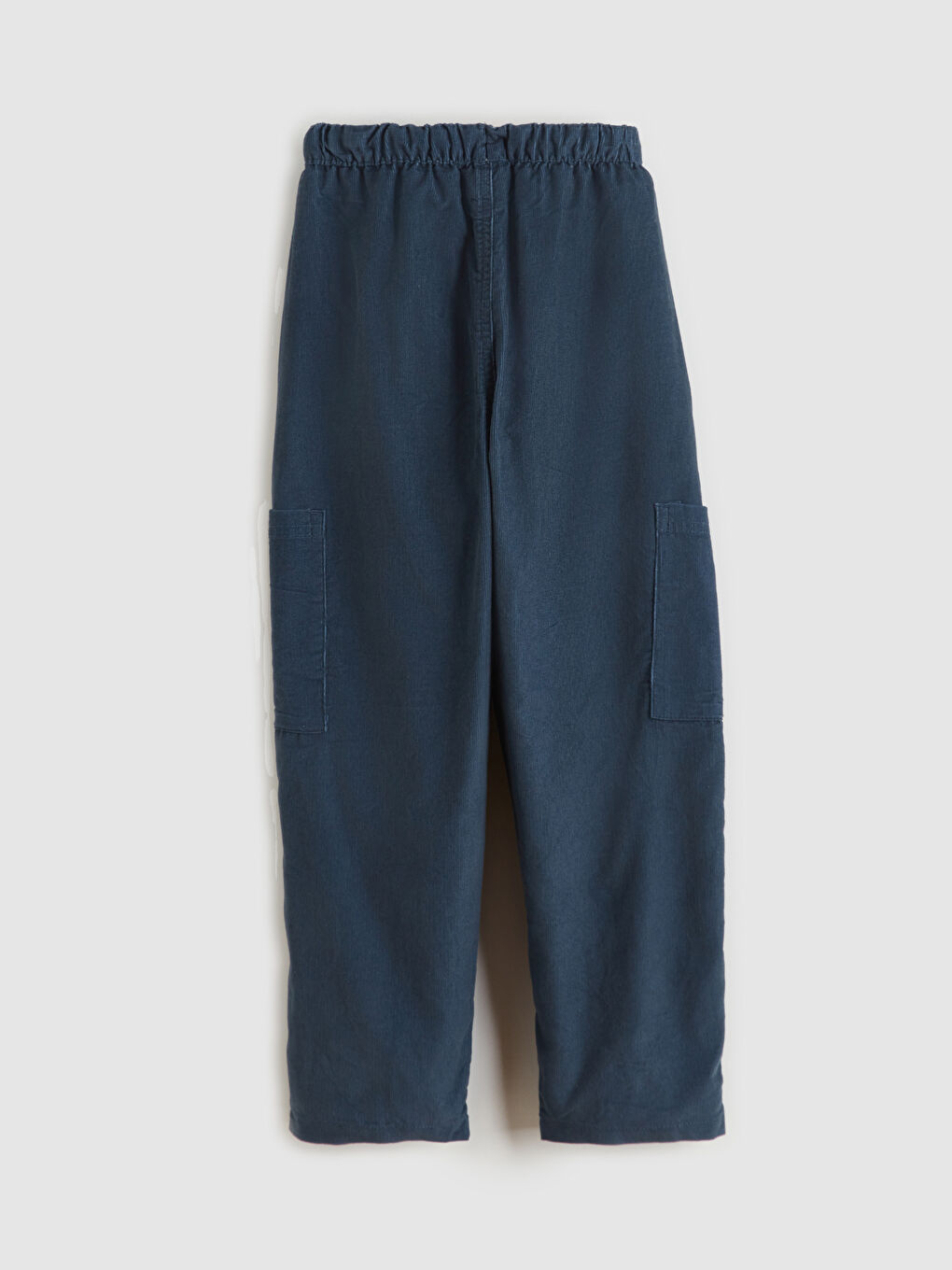 Elastic Waist Boys' Velvet Cargo Trousers-2
