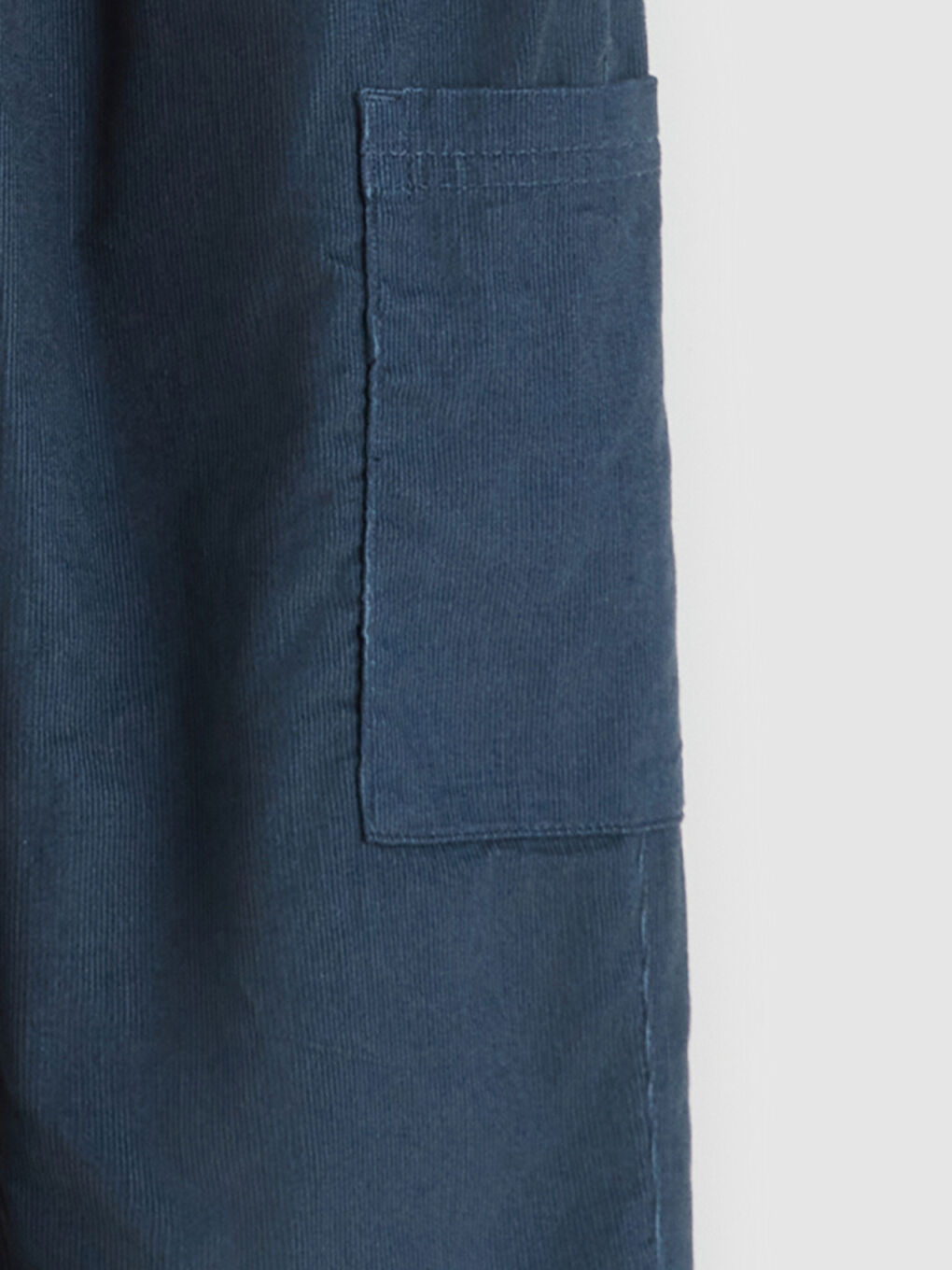 Elastic Waist Boys' Velvet Cargo Trousers-3