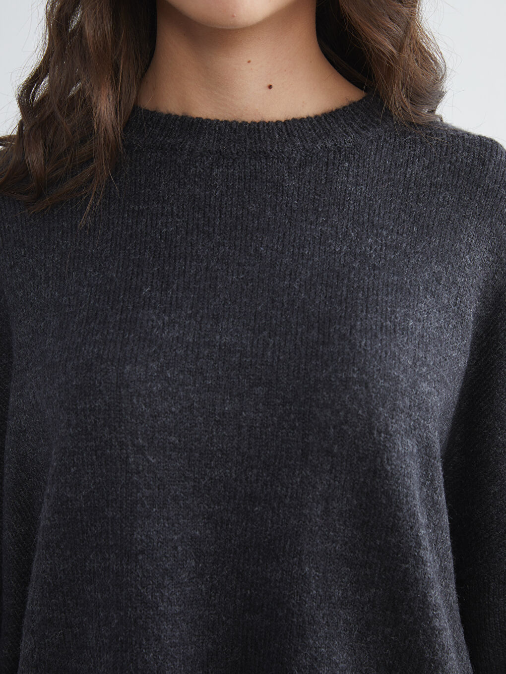 Crew Neck Oversize Women's Knitwear Sweater-2