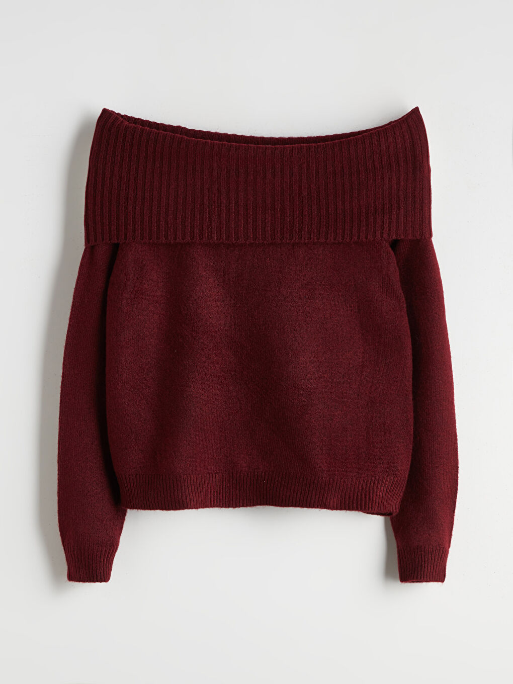 Slash Neck Women's Knitwear Sweater-4