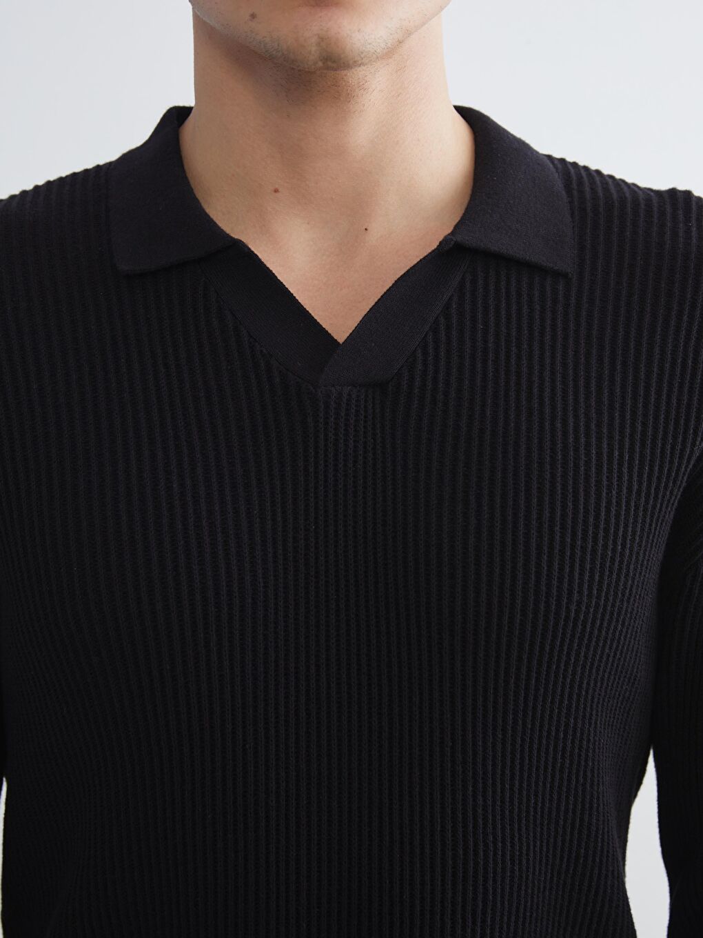 Polo Neck Men's Knitwear Sweater-2