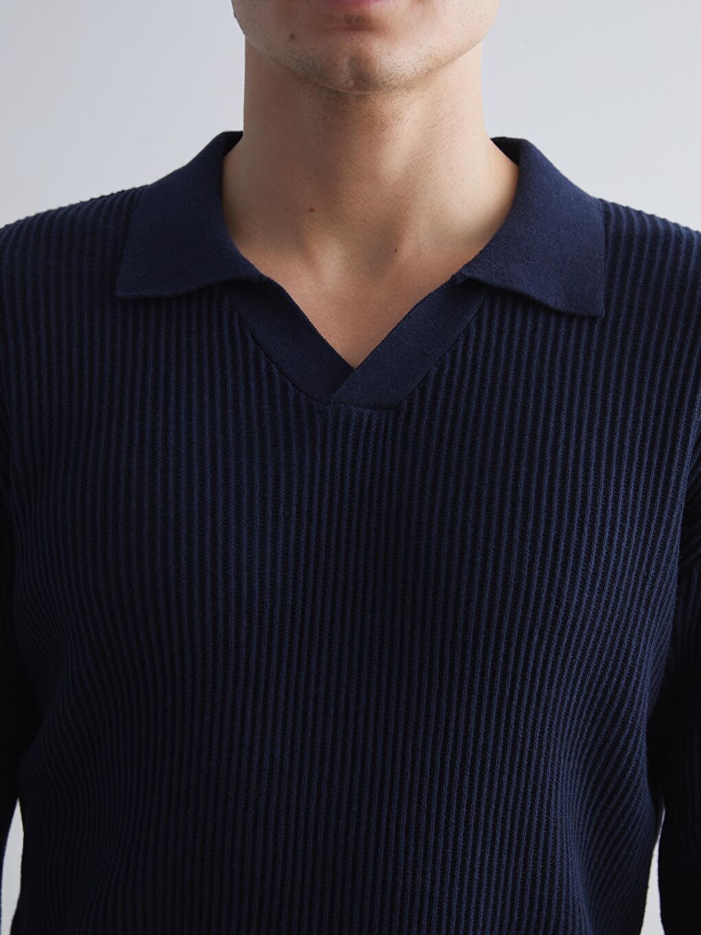 Polo Neck Men's Knitwear Sweater-2