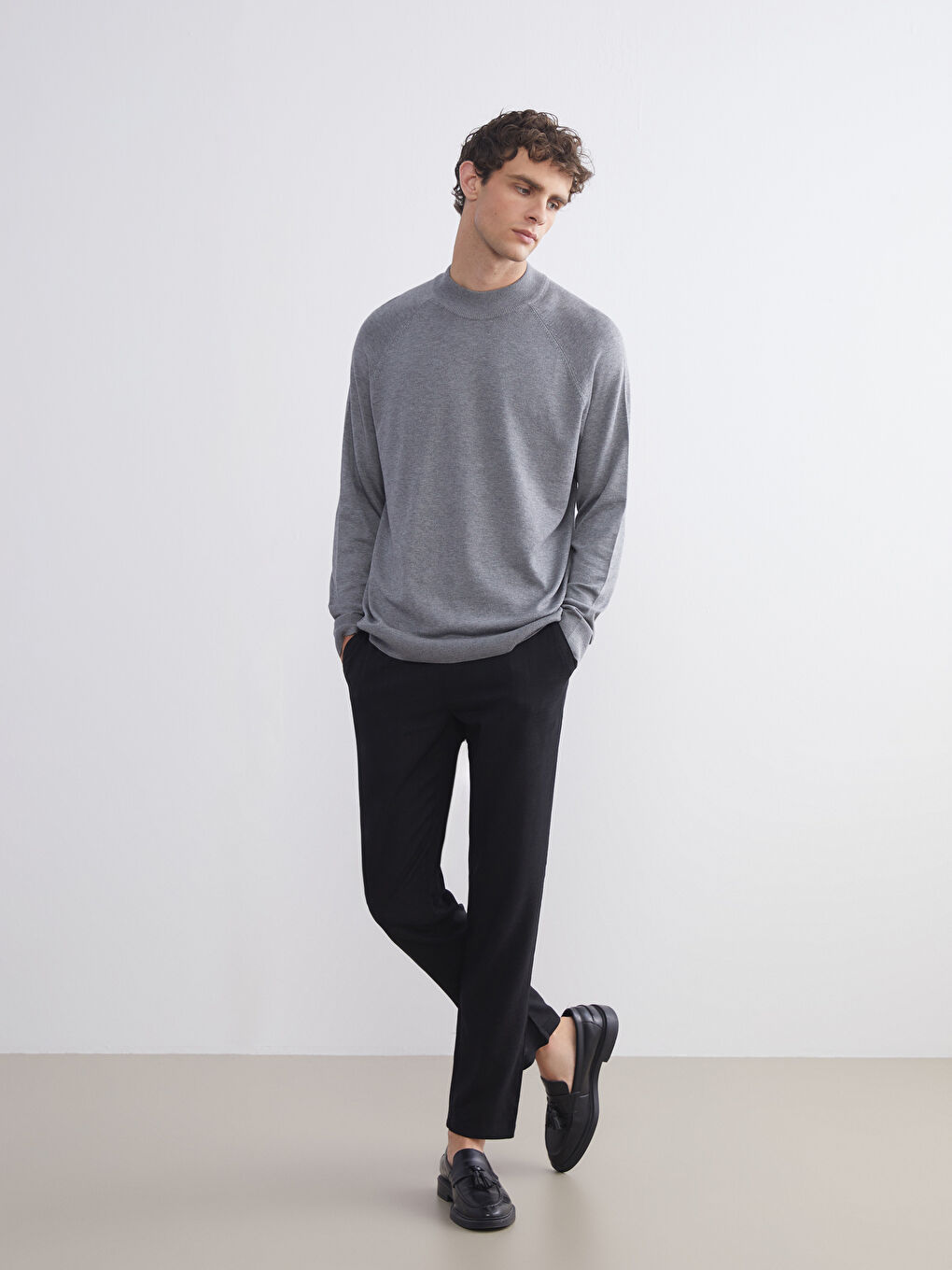 Half Turtleneck Men's Knitwear Sweater-3