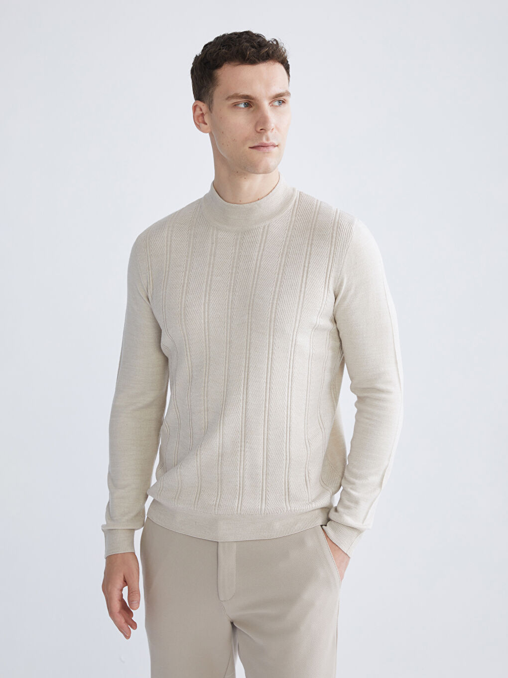 Half Turtleneck Men's Knitwear Sweater