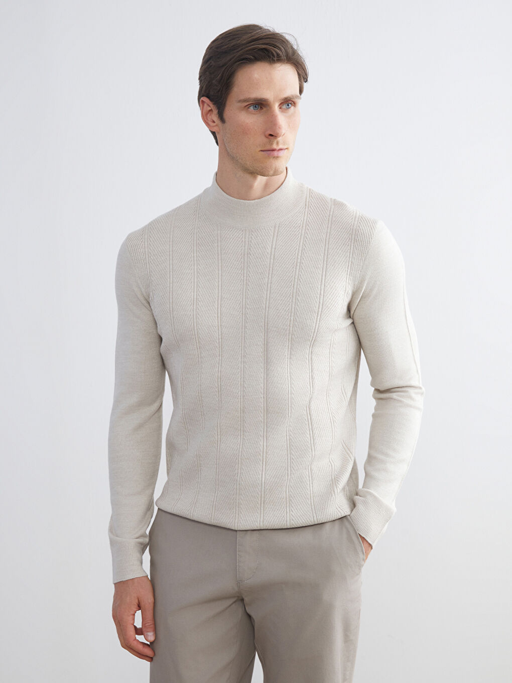 Half Turtleneck Men's Knitwear Sweater