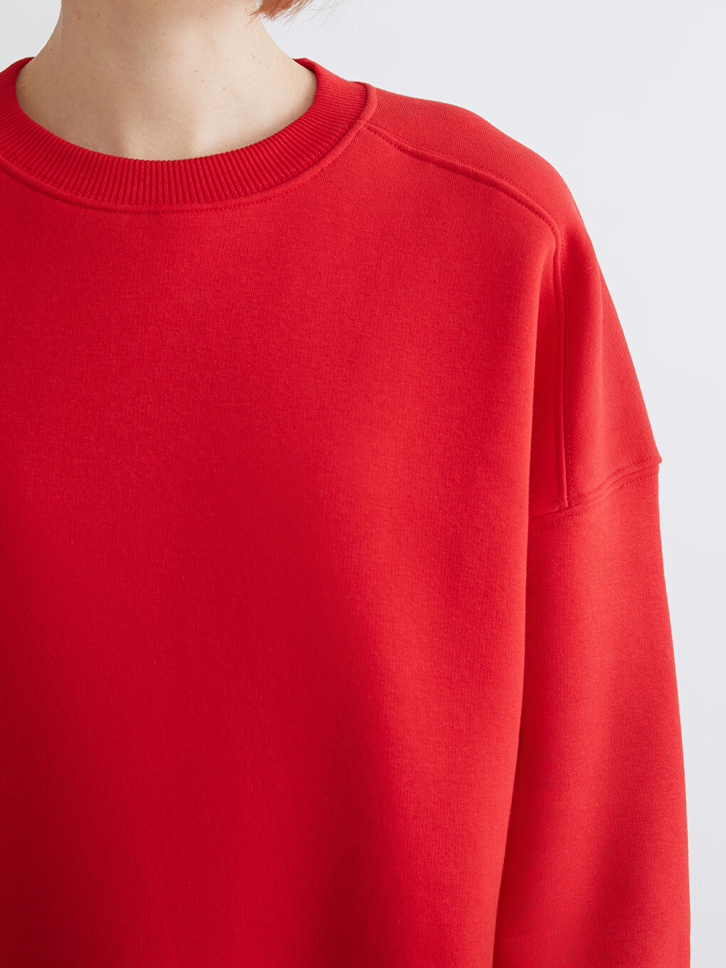 Crew Neck Oversize Women's Thick Sweatshirt-2