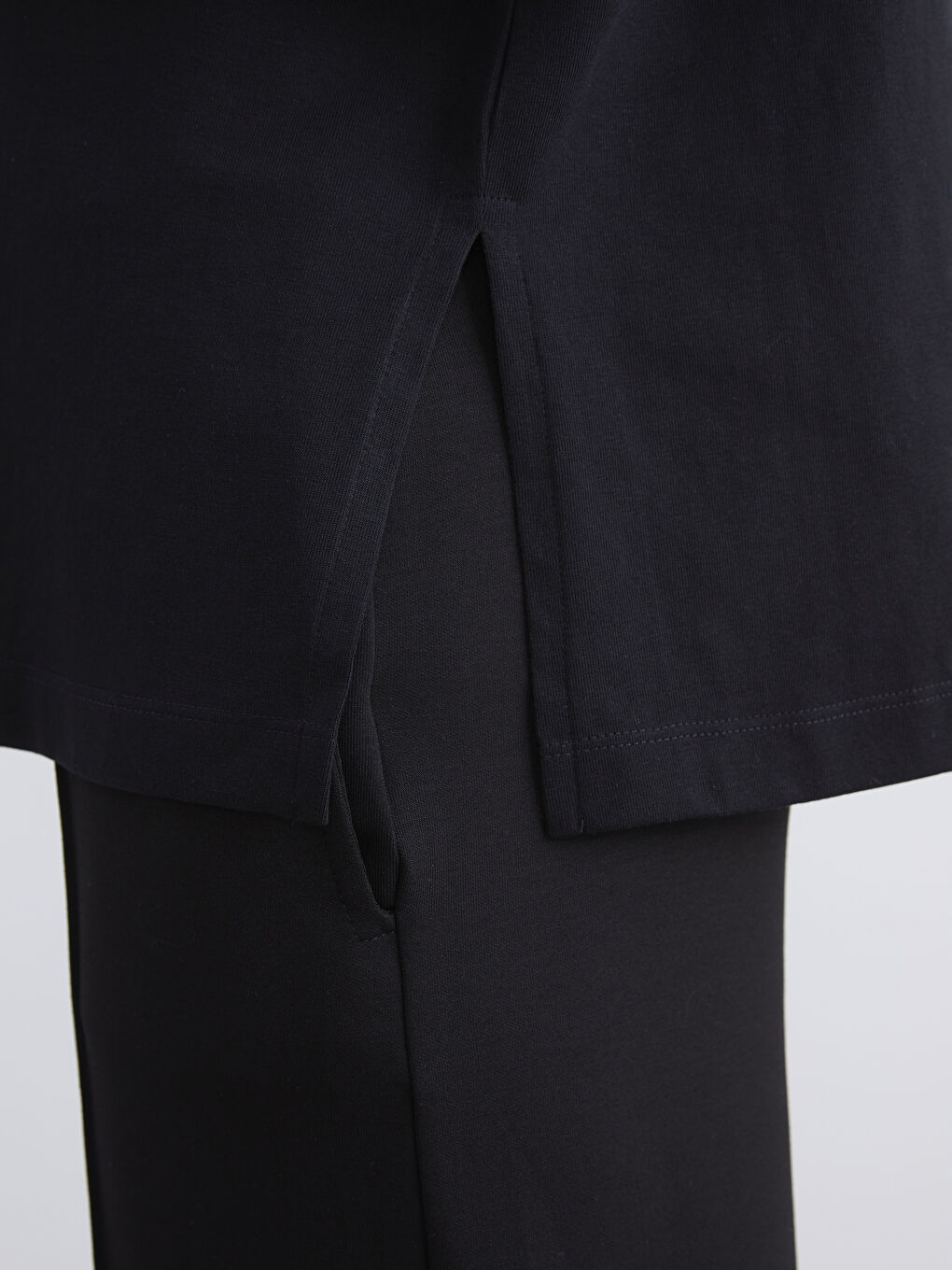 LCW Comfort تي شيرت نسائي بياقة دائرية -W5CA03Z8-CVL