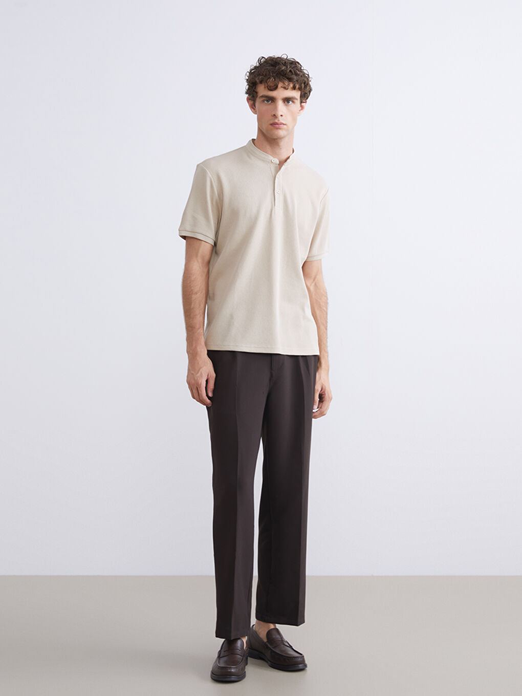 Grandad Collar Men's T-Shirt-1