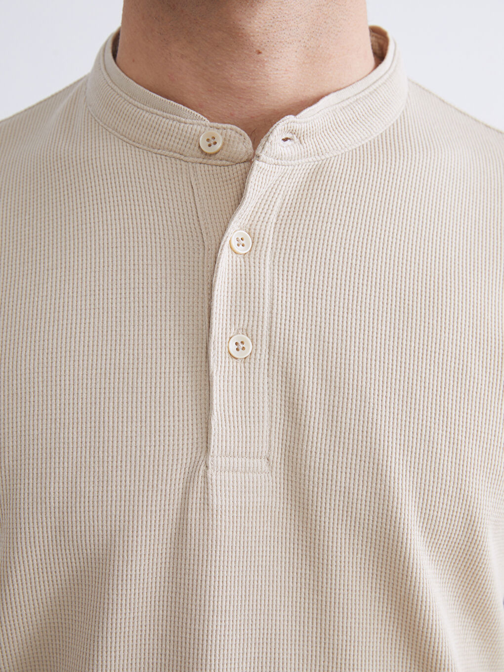 Grandad Collar Men's T-Shirt-2