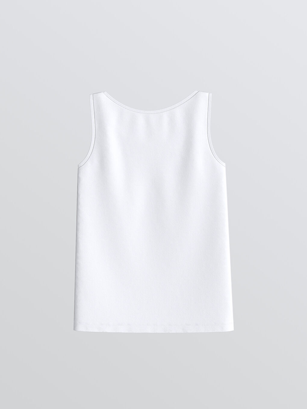 Beyaz Bisiklet Yaka Baskılı Kız Çocuk Atlet-1