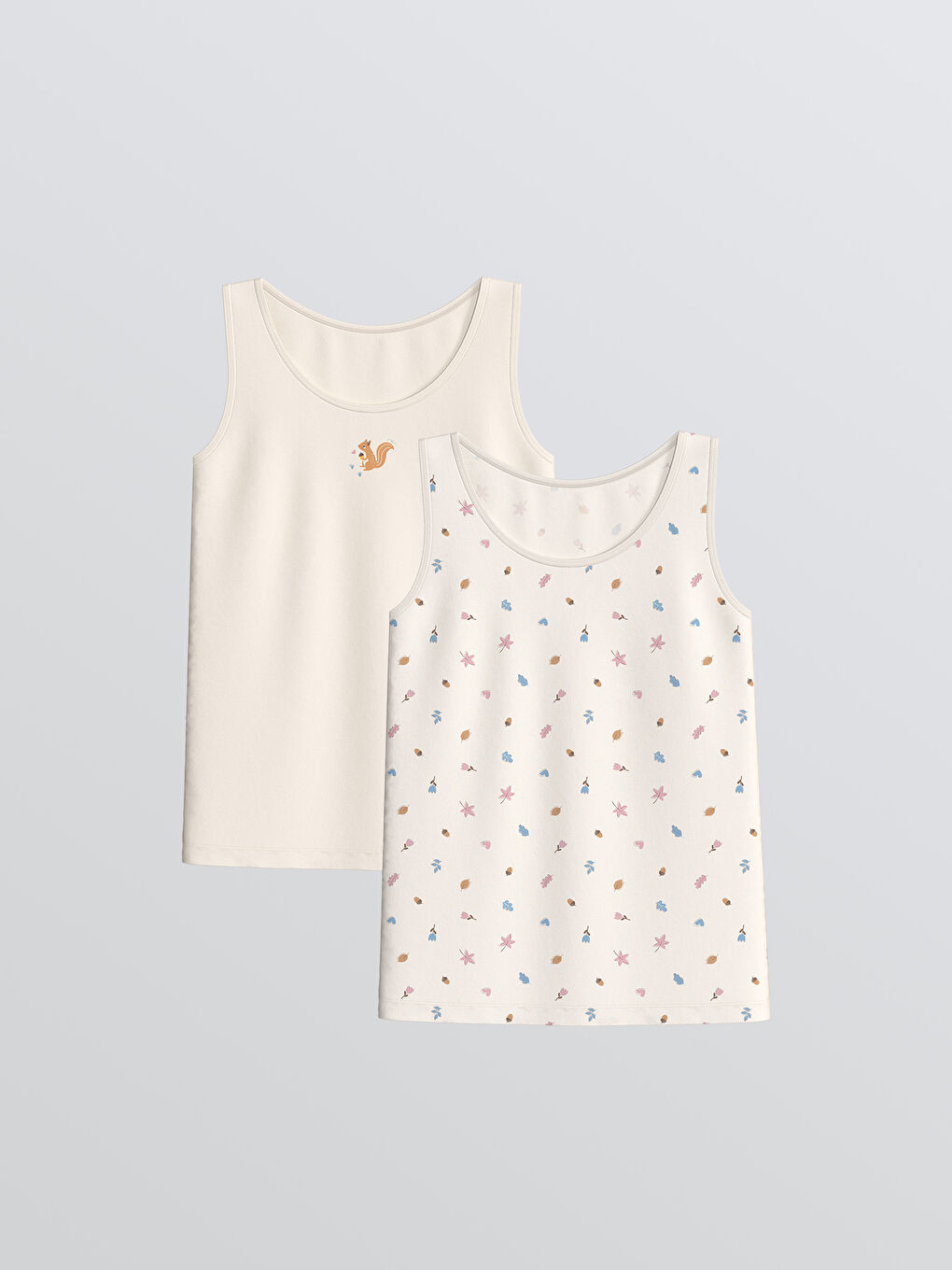Crew Neck Girls' Tank Tops 2-Pack