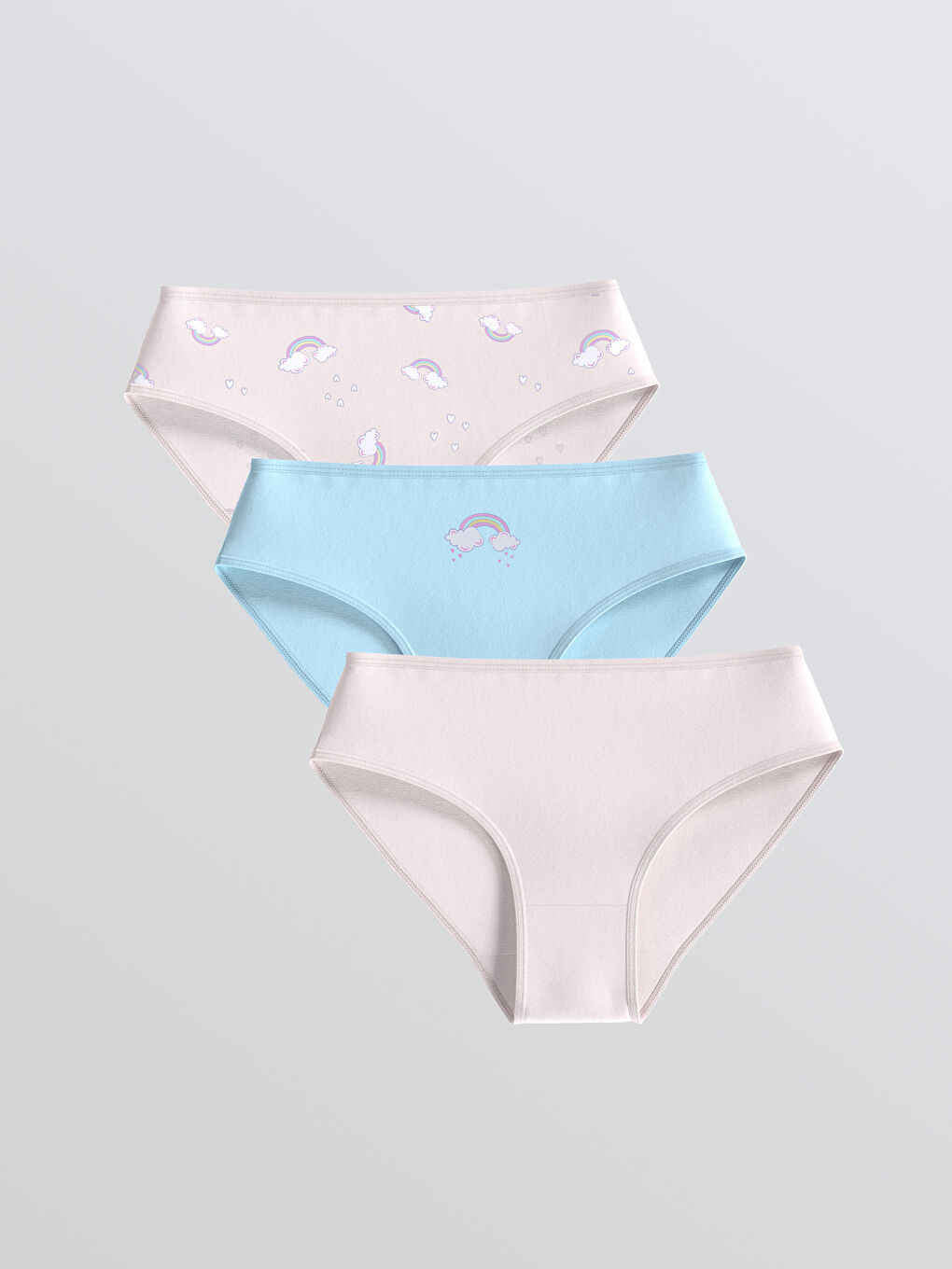 Elastic Waist Girl’S Underwear (3-Piece Set)