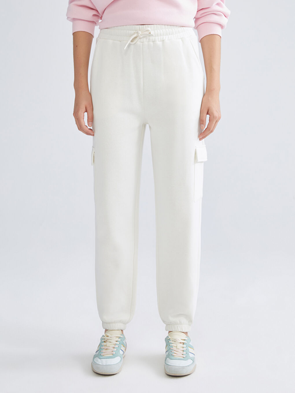 Elasticated Waist Women's Thick Jogger Sweatpants-1