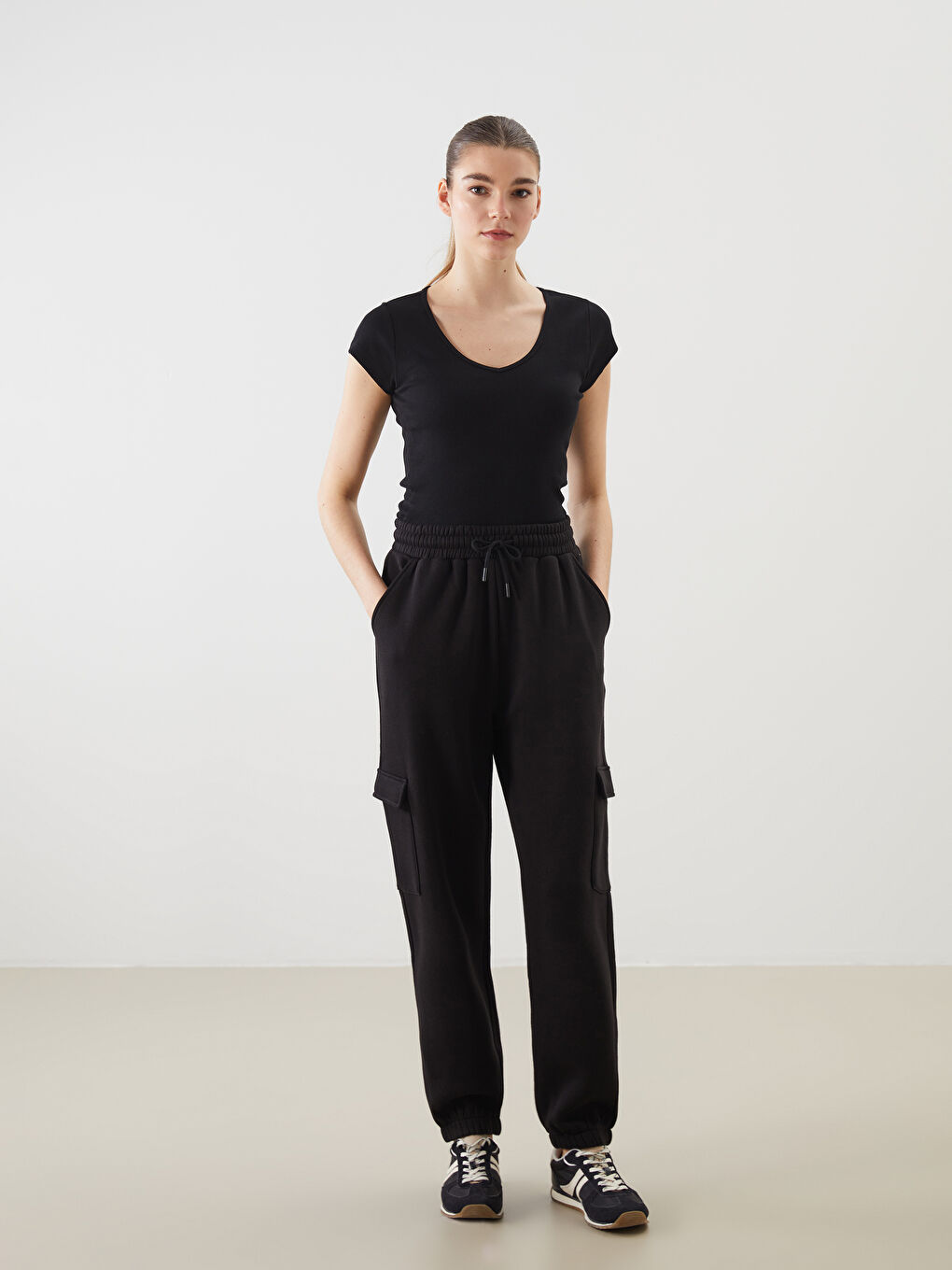 XSIDE Elasticated Waist Women's Jogger Sweatpants -W5CA66Z8-CVL