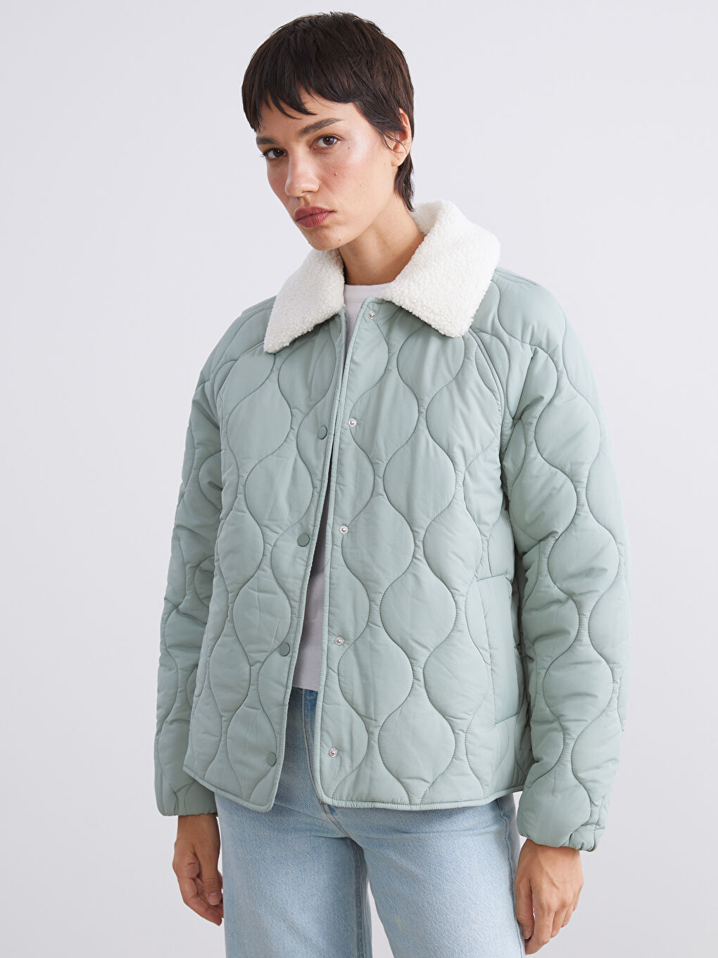 Woman GREEN Puffer Coat
