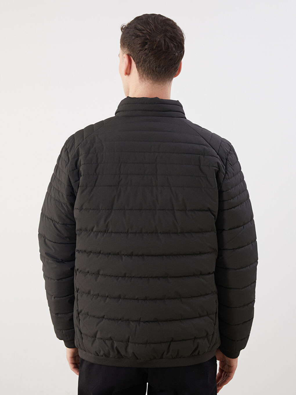 Standard Fit Funnel Neck Men's Puffer Coat-4