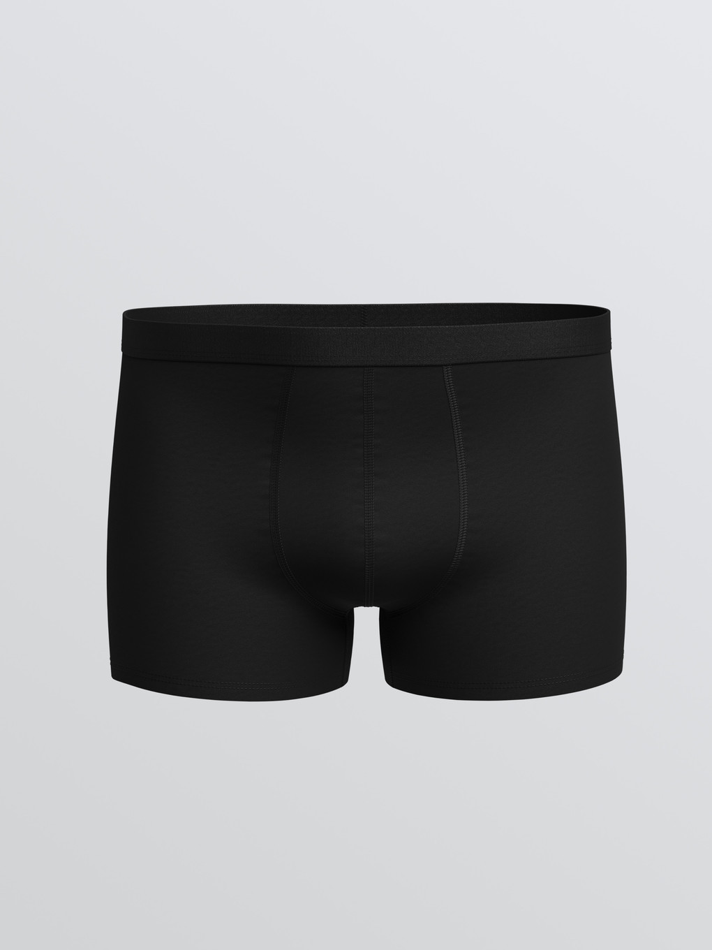 Siyah Regular Fit Pamuklu Erkek Boxer