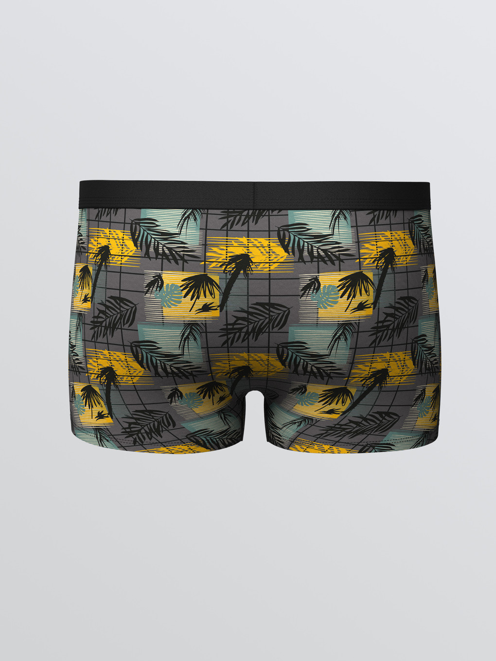 Yeşil Regular Fit Desenli Erkek Boxer-1