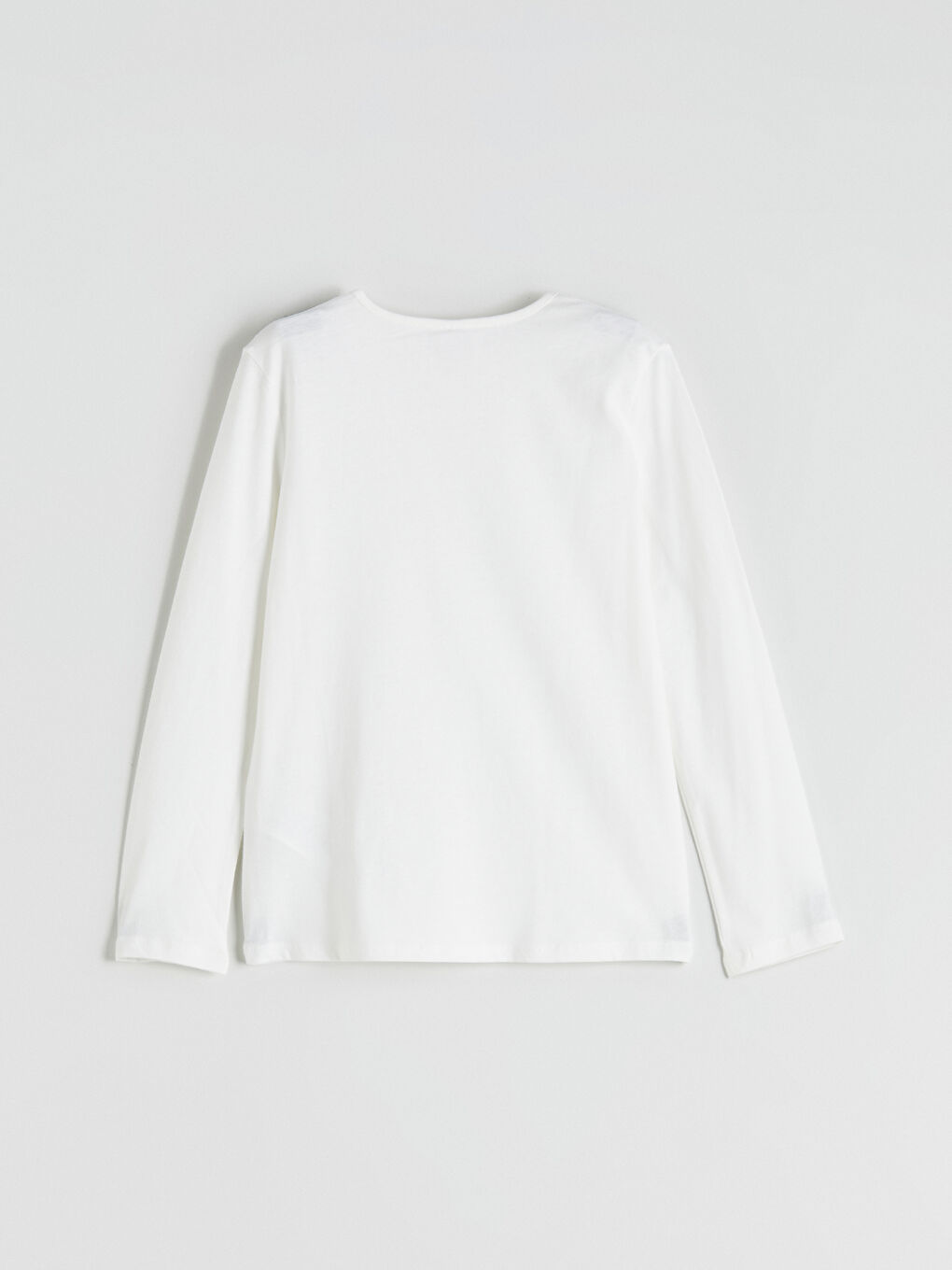 Bej Bisiklet Yaka Basic Kız Çocuk Tişört-1