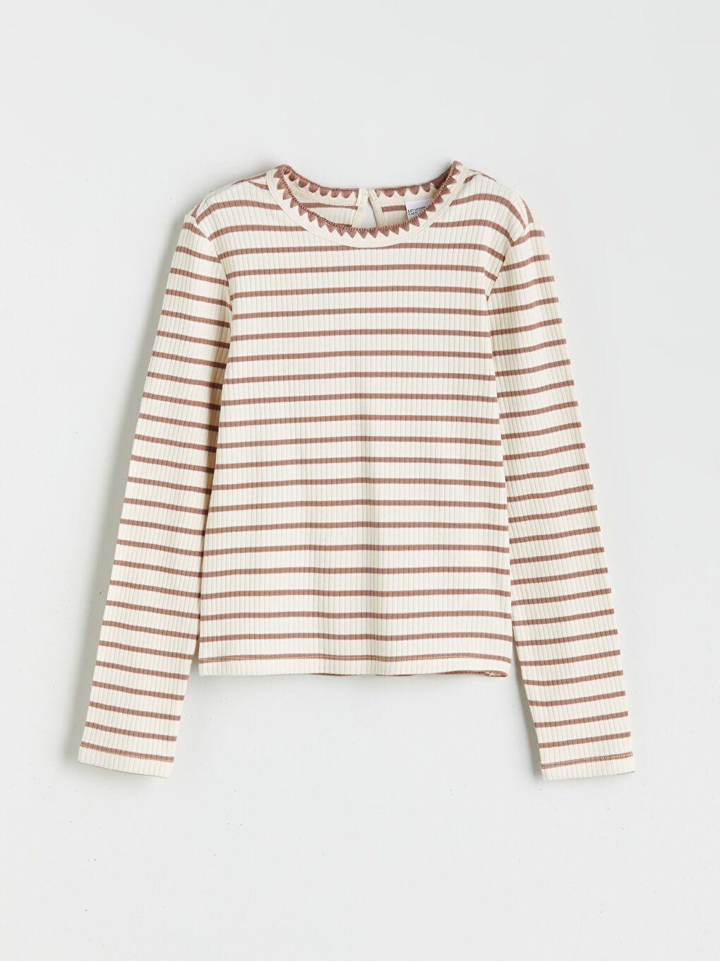 Crew Neck Striped Girls' T-Shirt-2