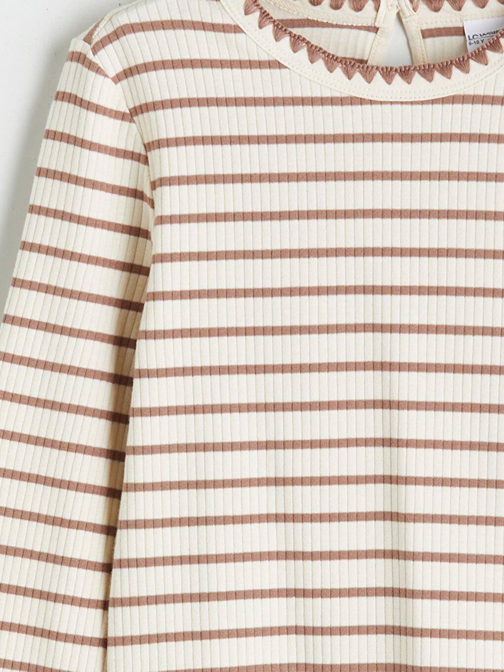 Crew Neck Striped Girls' T-Shirt-4