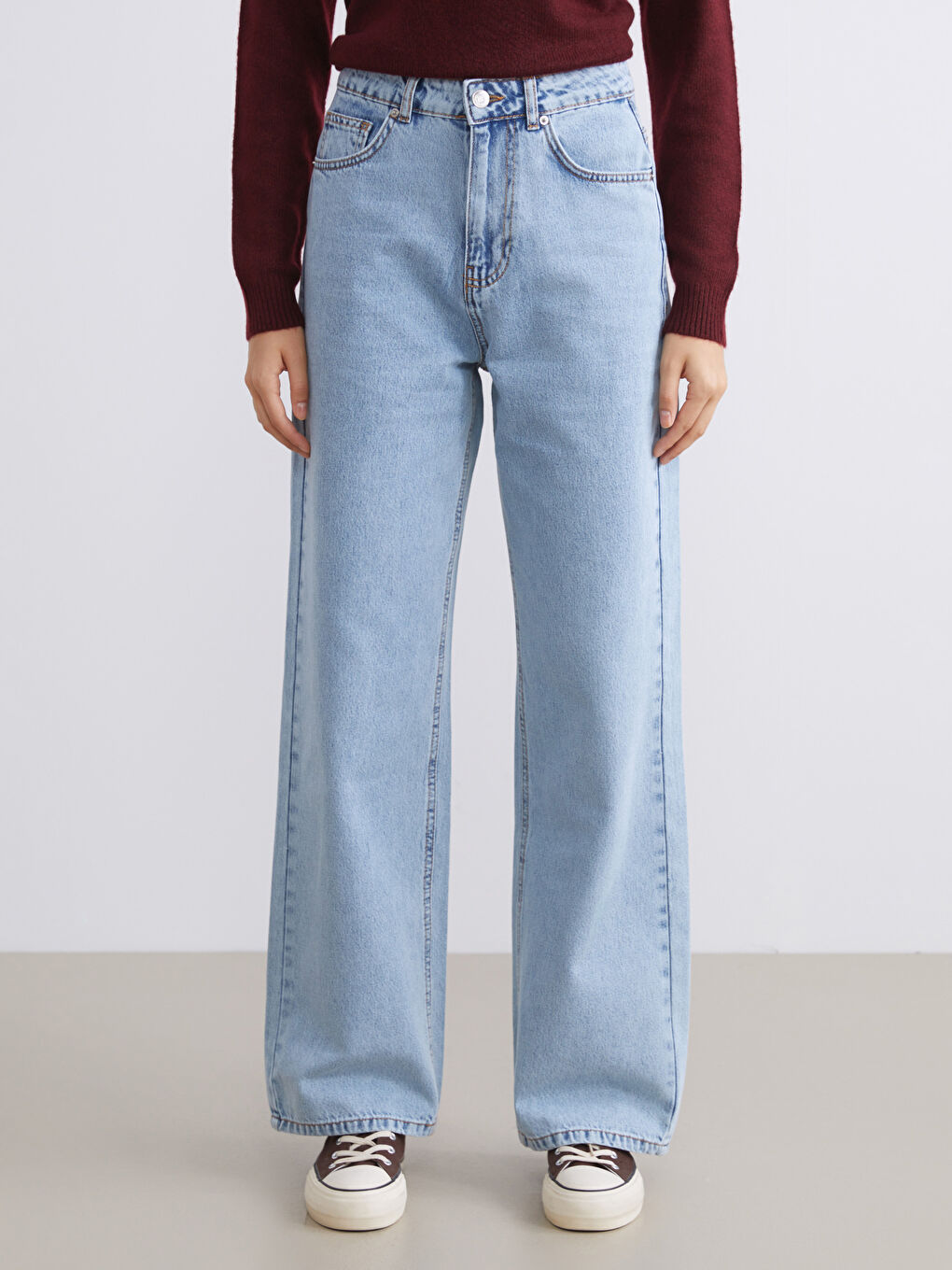 جينز واسع الأرجل للسيدات-1