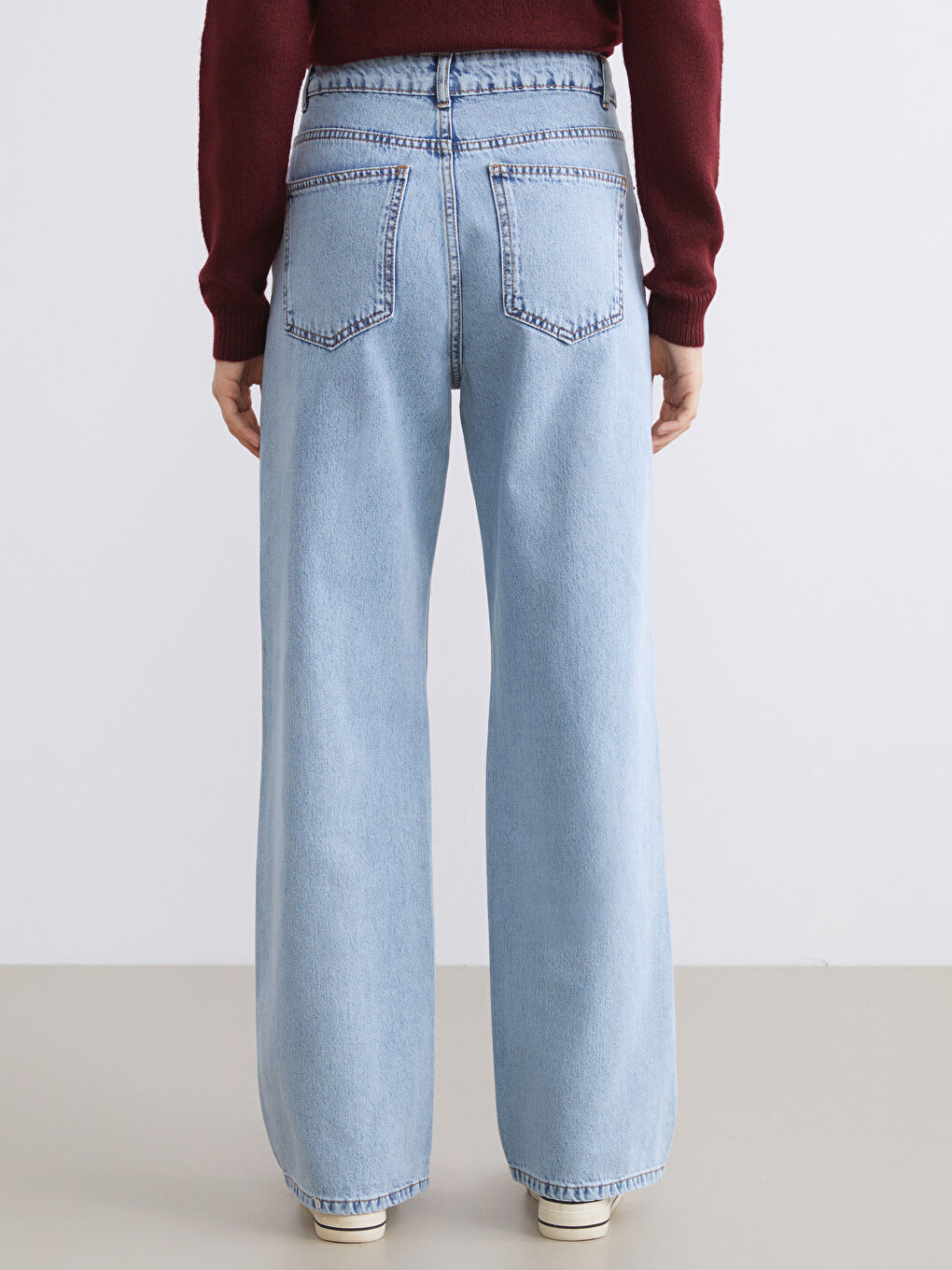 جينز واسع الأرجل للسيدات-3