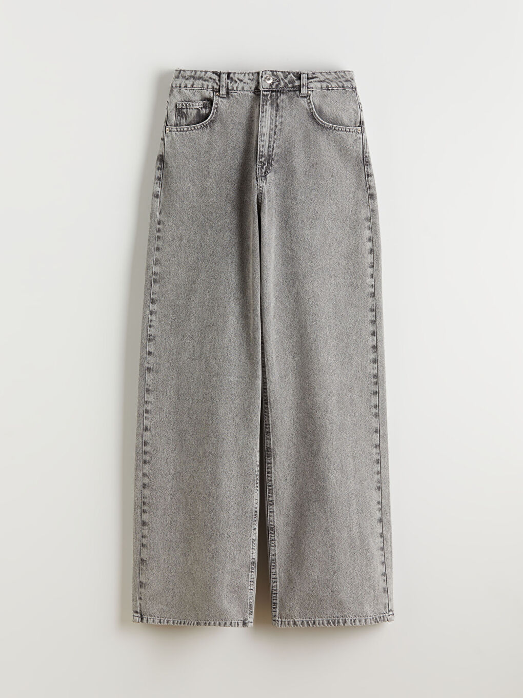 جينز واسع الساق عالي الخصر للسيدات-8