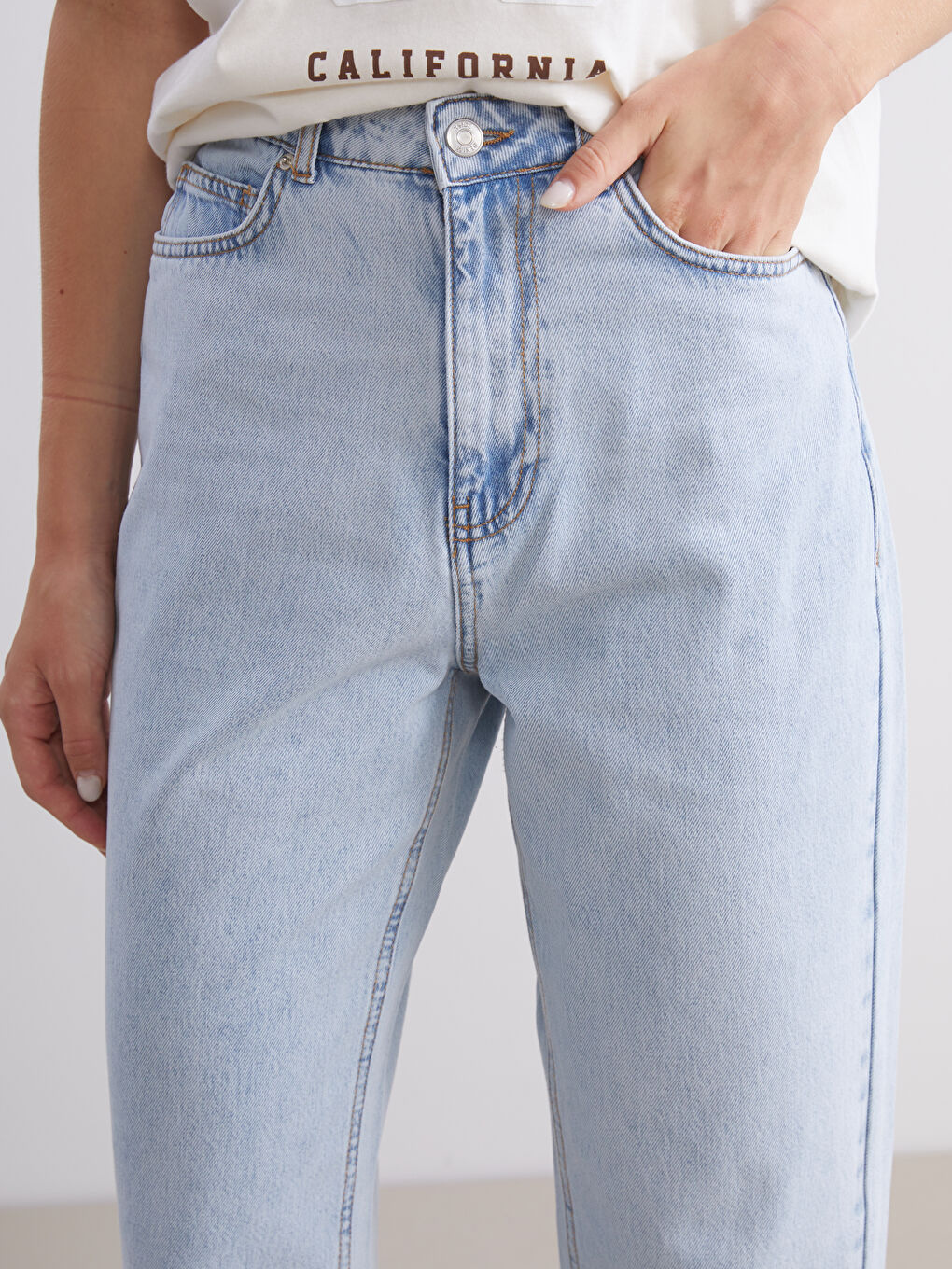 Jean Jambe Large pour Femmes-2