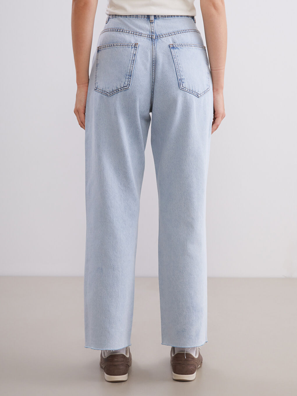 Jean Jambe Large pour Femmes-3