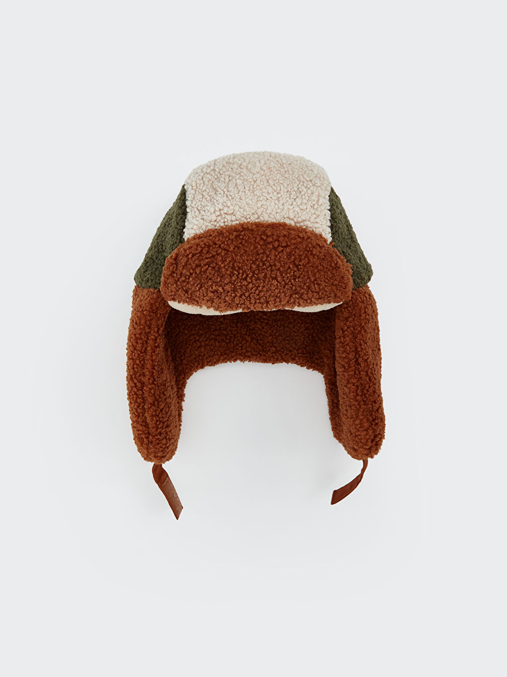 Kahverengi İçi Kürklü Erkek Çocuk Kar Şapkası