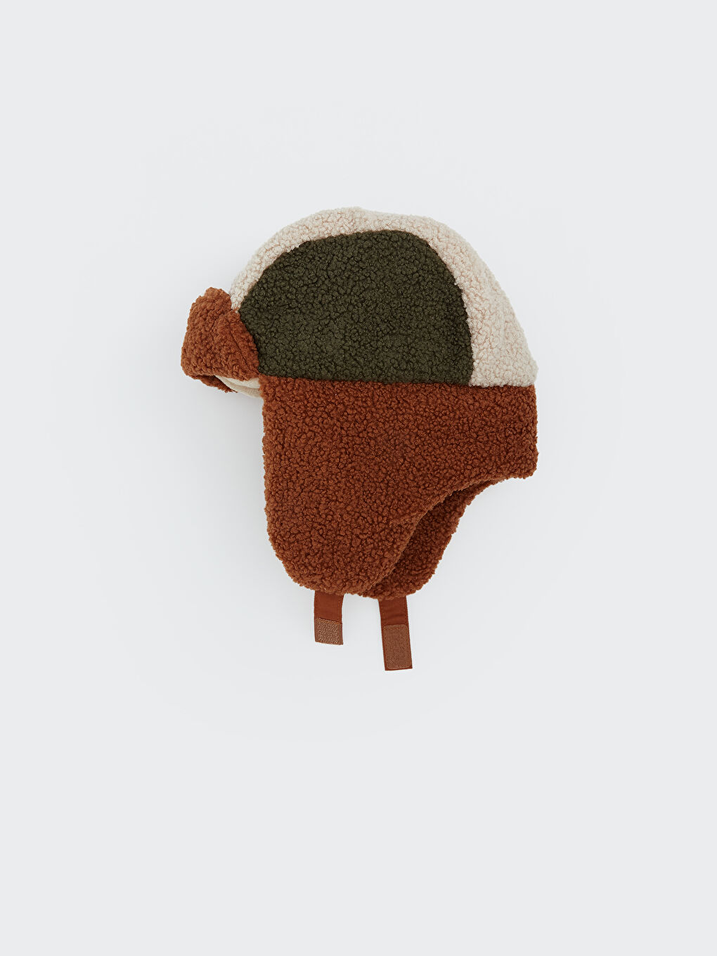 Kahverengi İçi Kürklü Erkek Çocuk Kar Şapkası-1