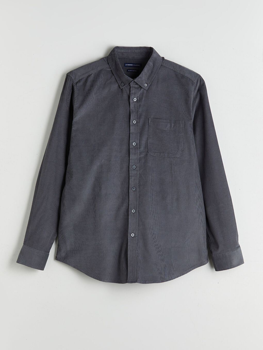 Regular Fit Long Sleeve Velvet Men's Shirt-4