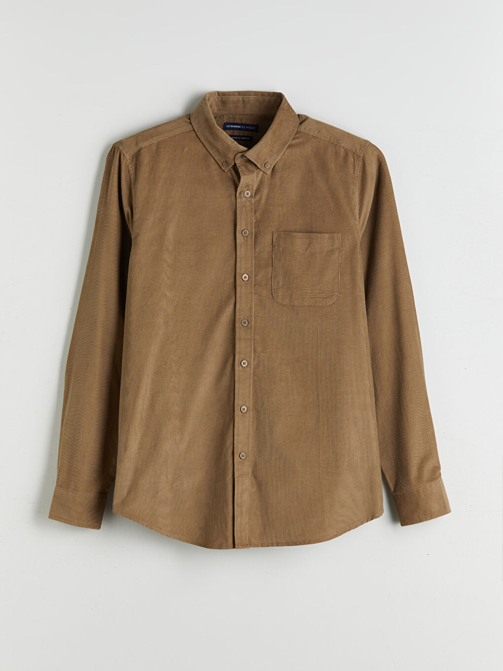 Regular Fit Long Sleeve Velvet Men's Shirt-8