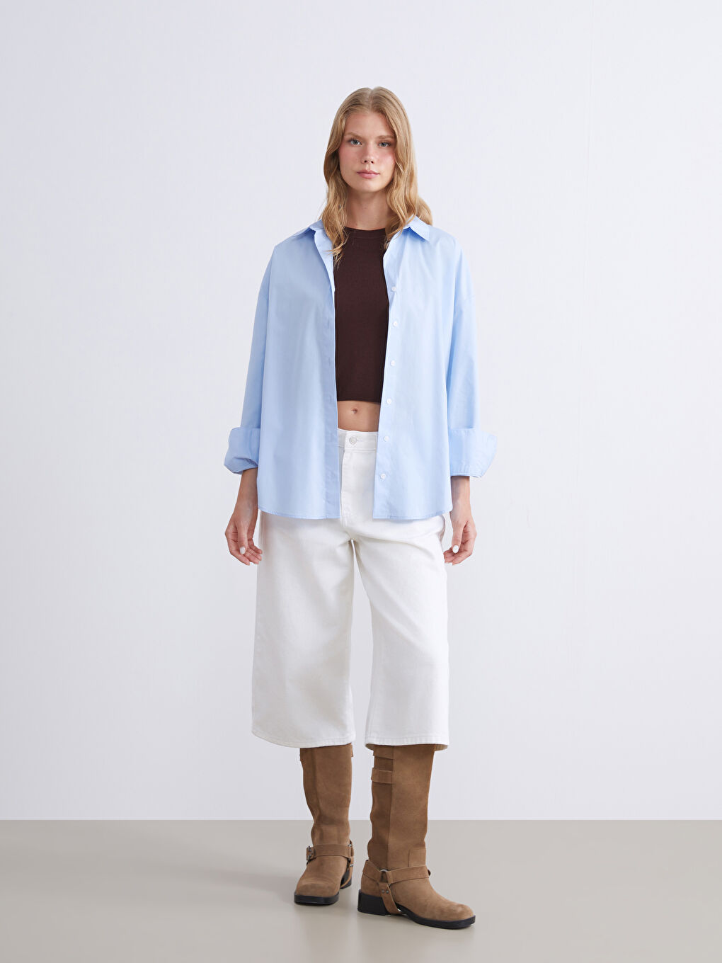 XSIDE Oversize Poplin Women's Shirt -W5CC02Z8-CV6