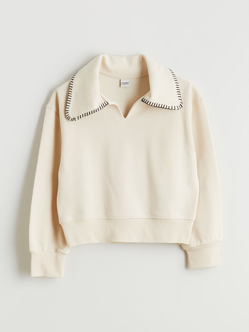 Polo Neck Girls' Sweatshirt-2