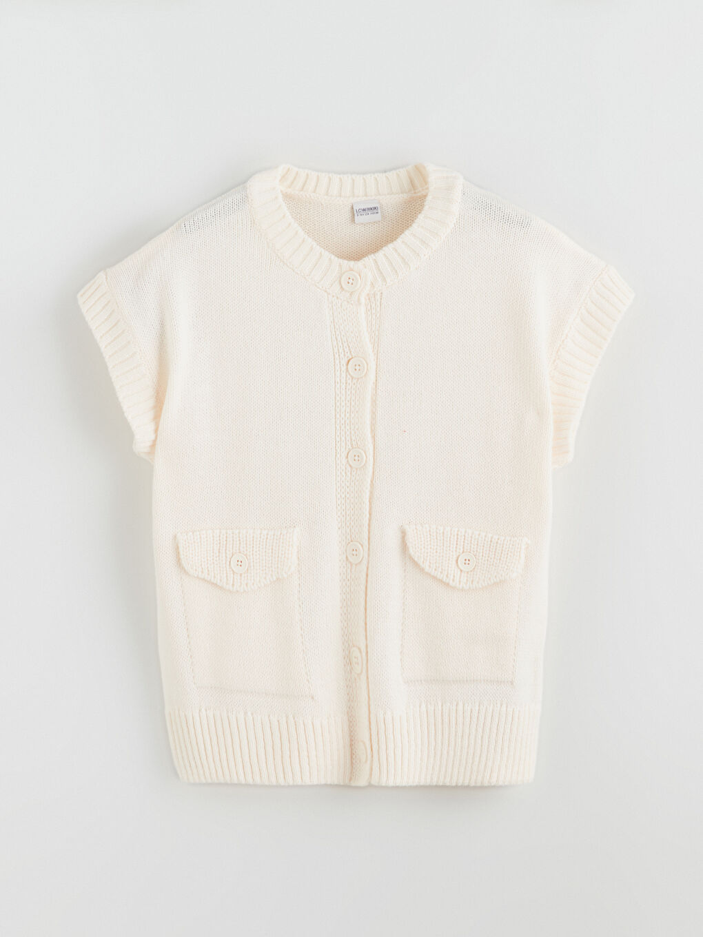 Bej Basic Kız Çocuk Yelek-2