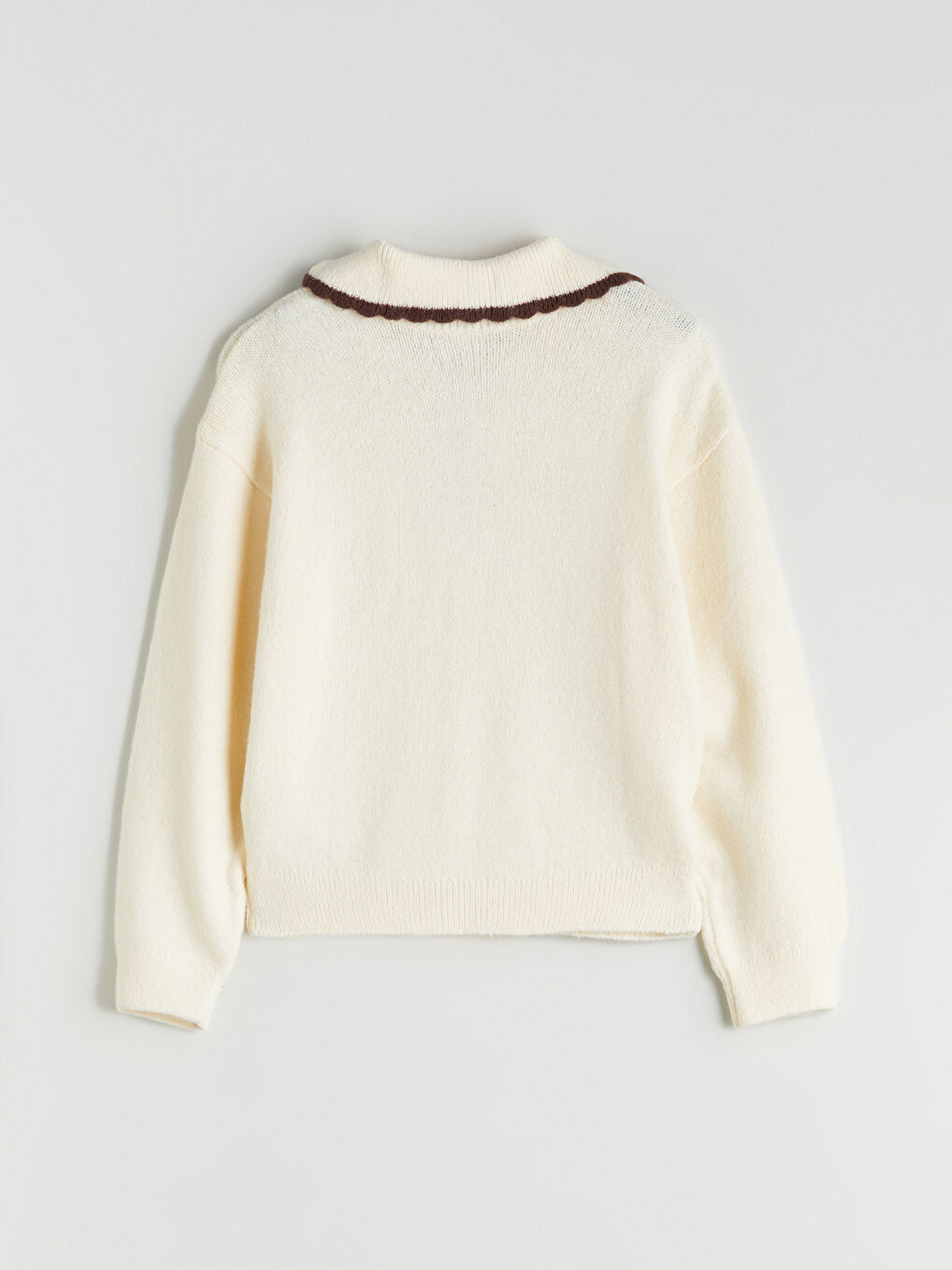 Polo Neck Girls' Knit Sweater-2